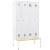 4-person clothing locker with under bench seat (Capsa)